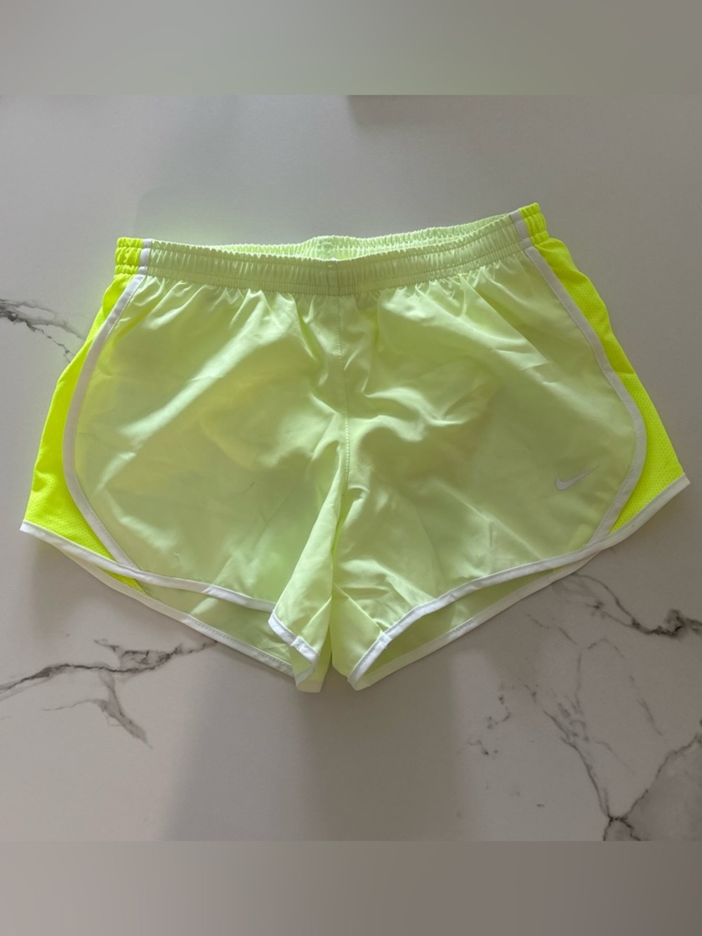 Nike Neon Yellow Athletic Shorts - Kids